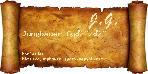 Jungbauer Győző névjegykártya
